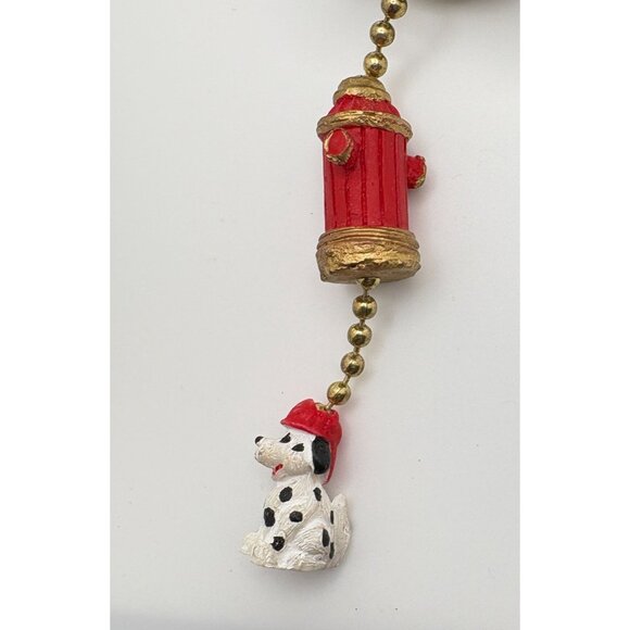 Vintage Firefighter Santa Claus Christmas Tree Ornament Dalmatian Fire Hydrant - Picture 5 of 7